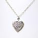 Silver Plated Engraved Heart Locket Pendant on an 18