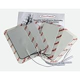 Premium 8 Large 2" x 4" White Foam Backed Electrodes with Tyco &reg; Gel 2 Resealable Packs of 4 Electrodes Each by ProPatch&reg; Great for Lower Back