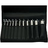 Stainles Steel Piericng Taper Kit 18g Through 00g With Velcro Case