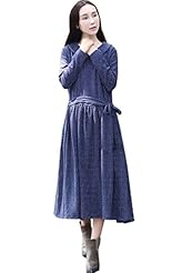 Polka Dot Print Cotton Belted Party Dress/Maxi Dress 