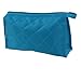 Gleader Woman Blue Rectangle Small Zipper Case Makeup Pouch Bag