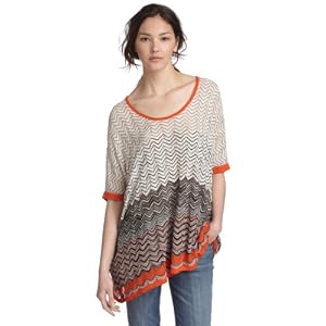 BCBGMAXAZRIA Ladies Chevron Stripe Poncho