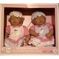 Circo Talking Twin Baby Dolls Twins Speak up to 50 Words and Communicates up to 9 Ft. - Tan Color Baby (African American, Asian,hispanic)