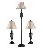 Kenroy Home 80008BRZ Lorrie 2 Table and 1 Floor Lamp, Bronze