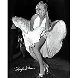 Marilyn Monroe in Billowy White Dress, Photo Print Poster - 16x20