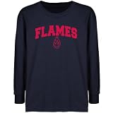 NCAA UIC Flames Youth Navy Blue Logo Arch T-shirt-