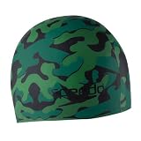 Speedo Lightweight and Comfortable Junior Silicone Swim Cap - Camo Green