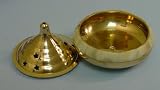 Brass Cone Incense Burner with Mother of Pearl Inlay