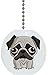Pug Dog with Big Eyes Solid Ceramic Fan Pull