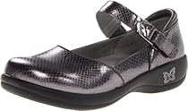 Hot Sale Alegria Women's Kyra Flat,Pewter Snake,38 Eu/8-8.5 M US