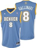 NBA Men's Denver Nuggets Danilo Gallinari Revolution 30 Road Replica Jersey (Light Blue, Large)