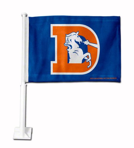 Denver Broncos Retro Car Flag