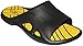 Greg Michaels Mens Flip Flops Slide Slippers - Sport Comfortable for Home Beach Walking Light Weight (11, Black/Yellow)