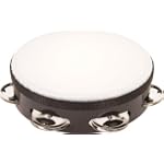 Remo Tambourine, Economy, 8-inch Diameter, 8 Pairs Jingles x 1 Row, Quadura Black