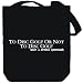 Canvas Tote Bag Black  To Disc Golf or not to Disc Golf, what a stupid question  Sports