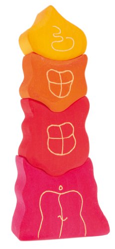 Grimms ROSE TOWER Fantastical Wooden Stacking Building Blocks Dwarf House 4 Pieces Grimms ROSE TOWER Fantastical Wooden Stacking Building Blocks Dwarf House 4 Pieces