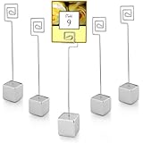 New Star Wire Square Base Place Card Holder Table Number Holder Table Card Holder, Set of 5