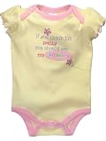 If You Think I'm Pretty You Should See My Mommy 2-Sided Short Sleeve Onezie Bodysuit by Baby Essentials