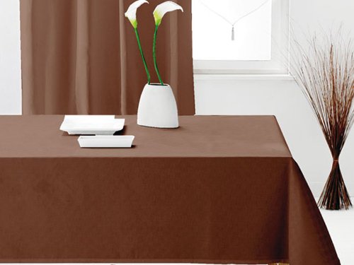 NAPPE ANTI-TACHES RECT. 140x240 cm ALIX CHOCOLAT
