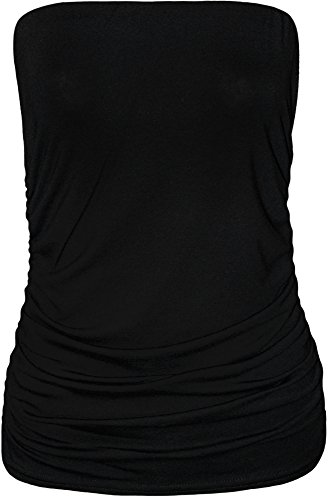 WearAll Plus Size Women's Plain Bandeau Top