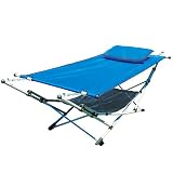 Foldaway Hammock and Stand Set Blue Foldaway Hammock and Stand Set - Blue