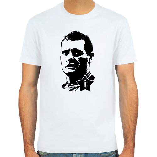 T-Shirt Paul Gascoigne ::: Farbauswahl: skyblue, sand, weiß oder deepred ::: Fußball-Kult