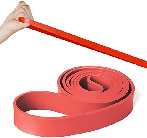 ESLKY Pull Up Assist Band, Stretch Resistance Band - Mobility Band - Powerlifting Bands - Extra Durable and Top Rated Pull-Up Assist Bands - Works with Any Pullup Station (Red, Width:13mm)