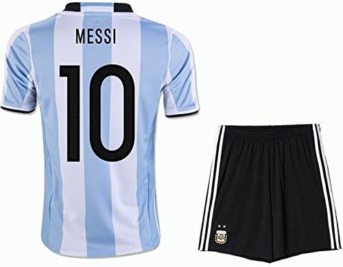 2016 Messi Argentina #10 Football Soccer Jersey Home (Y-L)