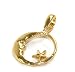 24k Gold Layered Moon and Star Charm/Pendant (AF32)