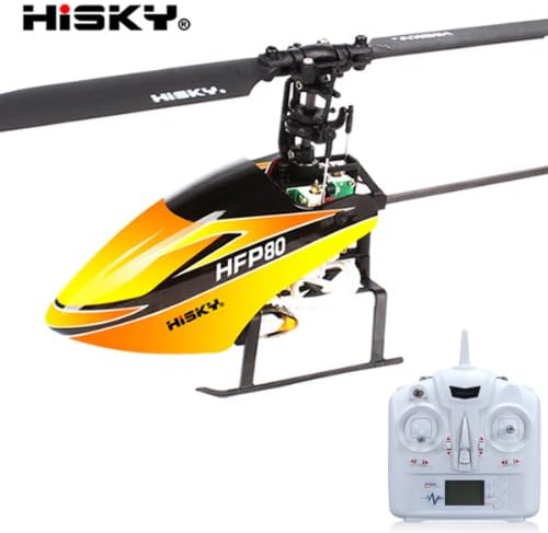 Quality Hisky HFP80 FBL70 4CH 2.4G 3 Axis Gyro Flybarless RC Heli H-4Q RTF (White,Left Hand Throttle)