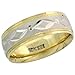 10 Karat 2-Tonen Gold Damen Comfort Fit Brilliantschliff Ring, (6mm) breit
