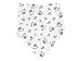 Baby's Pawprints Design Cotton Bandana Bib with Velcro Fastener (Free Size)