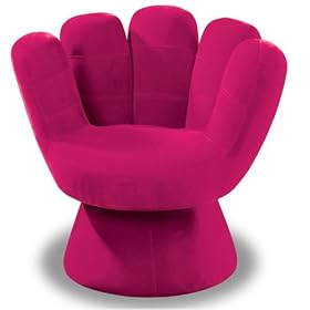 LumiSource Plush Mitt Chair, Hot Pink by LumiSource, Inc.