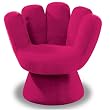 LumiSource Plush Mitt Chair, Hot Pink LumiSource Plush Mitt Chair, Hot Pink