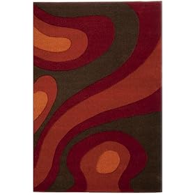 Lava Design Rug 5'3x7'9 Red brown by Home Decorators Collection