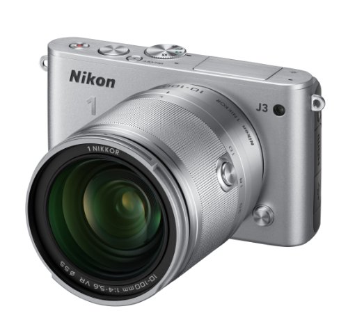 Nikon ミラーレス一眼 Nikon 1 J3 小型10倍ズームキット1 NIKKOR VR 10-100mm f/4-5.6付属 シルバー N1J310ZKSL