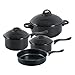 Gibson Cuisine Select Newville 7-Piece Cookware Set, Black