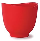 iSi Basics Flexible Silicone Mixing Bowl, One Quart, Red