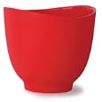 iSi Basics Flexible Silicone Mixing Bowl, One Quart, Red