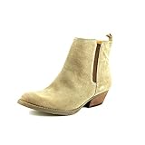 Nine West Women's Sosie Ankle Boot,Taupe/Brown Suede,5.5 M US