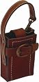 Nicole Miller Leather Universal Cell Phone Carry Case with Hand Strap, Brown