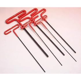 Allen Wrench Set, 6 Pc. Extra Long 7 T-handle, Metric Sizes by Cvf Supply
