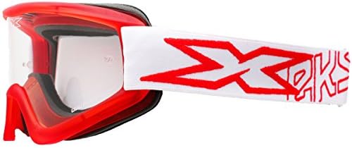 EKS Brand X-BRAND Flat Out Goggles Adult MX Motorcycle Goggles Eyewear - Liquid Red White / One Size Fits All