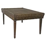 Rectangle Cane Conservatory Furniture Coffee Table