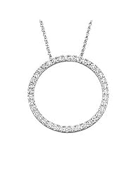 14K White Gold Diamond Necklace - 1.00 Ct. -- LIFETIME WARRANTY