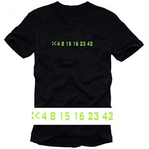 LOST 4 8 15 16 23 42 T-SHIRT ZAHLEN schwarz S-XXXL