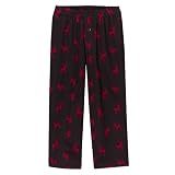Boys' Cherokee Flannel Reindeer Sleep Bottoms - Black/ Red
