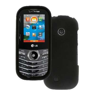 MPERO Collection Full Coverage Hard Rubberized Black Case for LG Cosmos 3