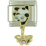 Panda Dangle Italian Charms Bracelet Link