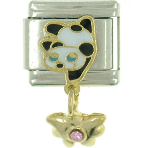 Panda Dangle Animals Italian Charms Bracelet Link